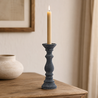 Amalfi Grey Column Candle Holder