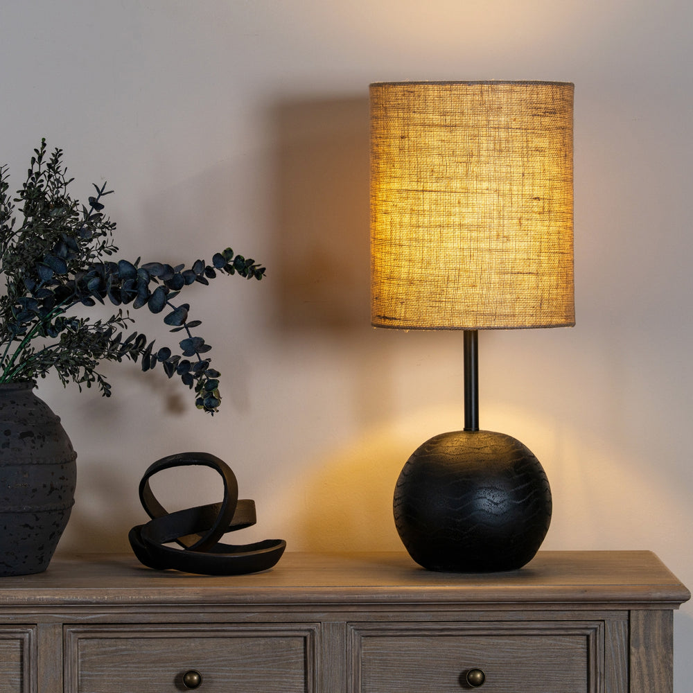 Black Cannon Table Lamp