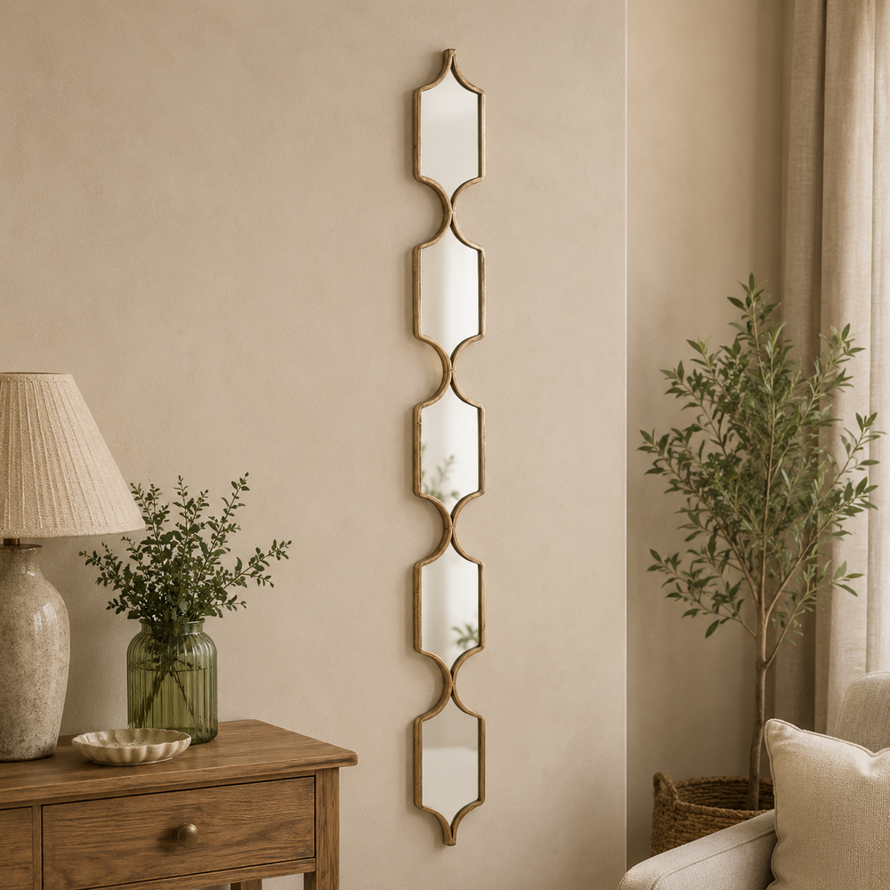 Square Collage Mirror in Gold
