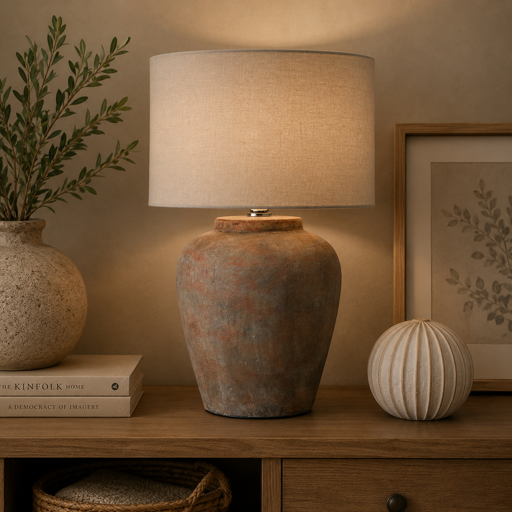 Siena Brown Ceramic Table Lamp