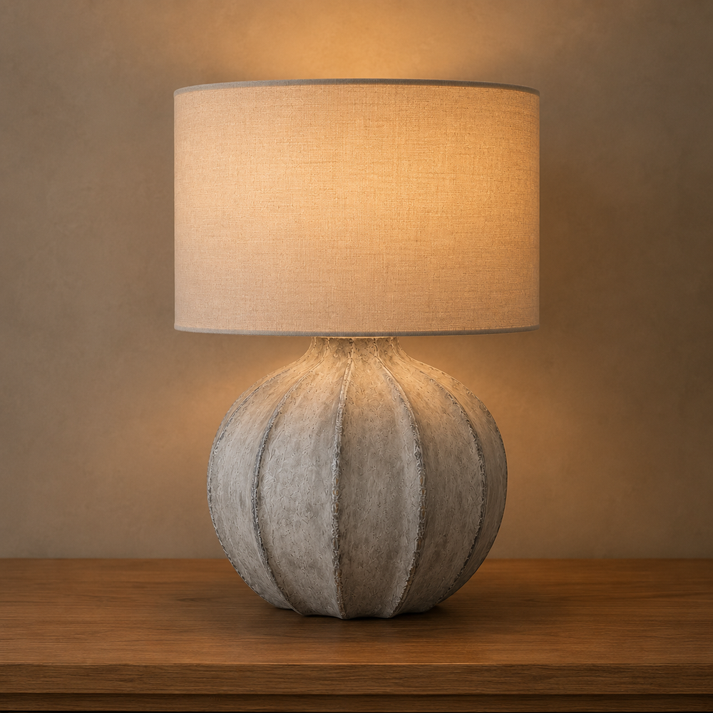 Darcy Fluted Ceramic Lamp