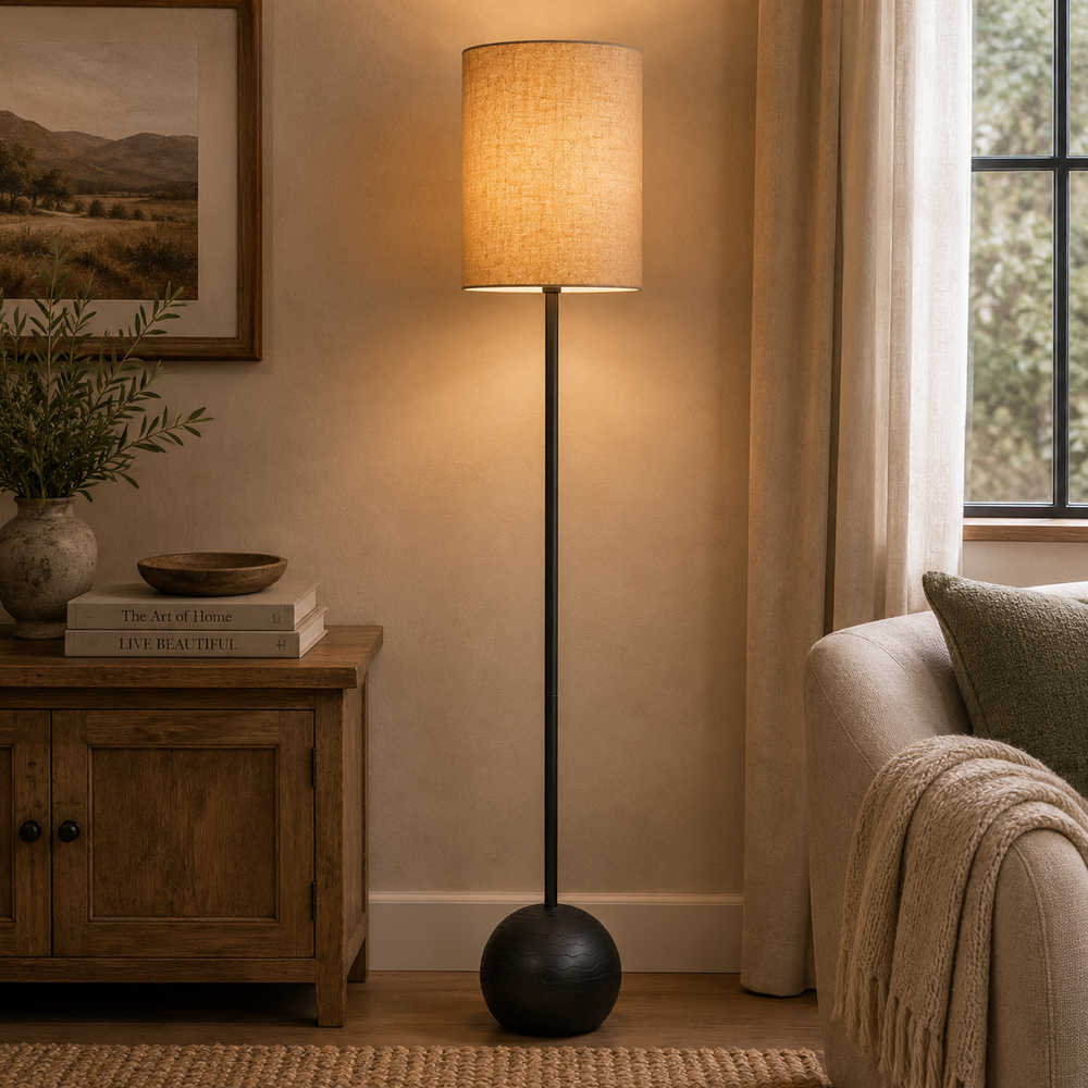 Black Cannon Floor Lamp