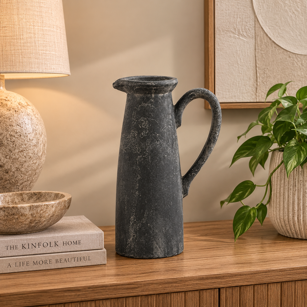 Amalfi Grey Ceramic Jug