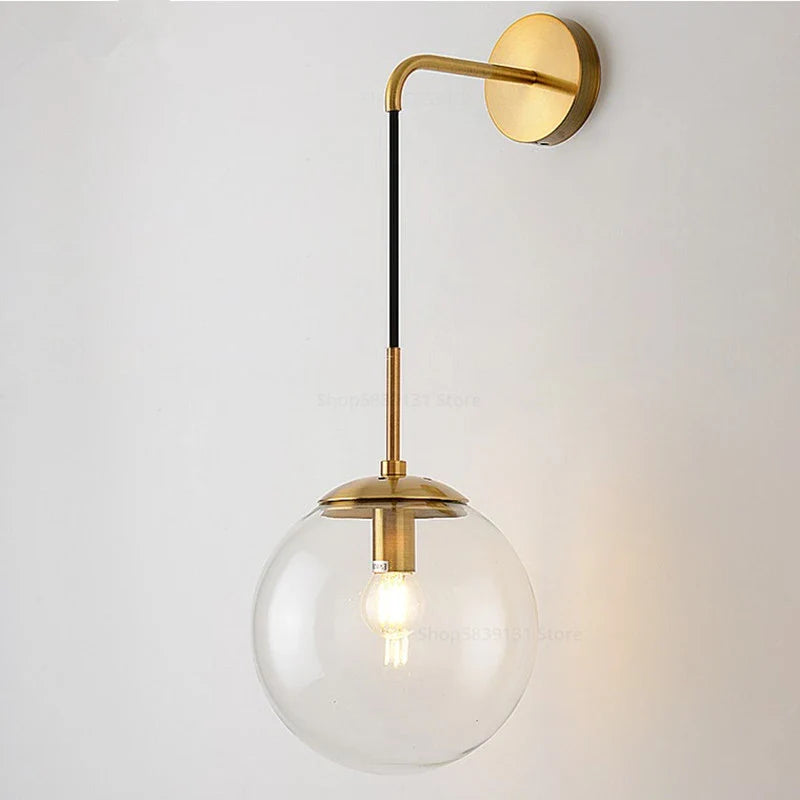 Murano Clear Glass Wall Light