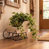 Slede Whitewashed Wooden Christmas Sleigh