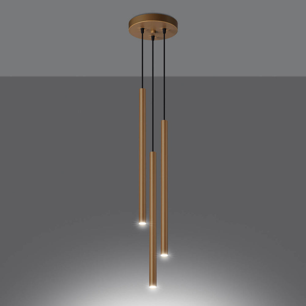 Padova Triple Brass Pendant Light