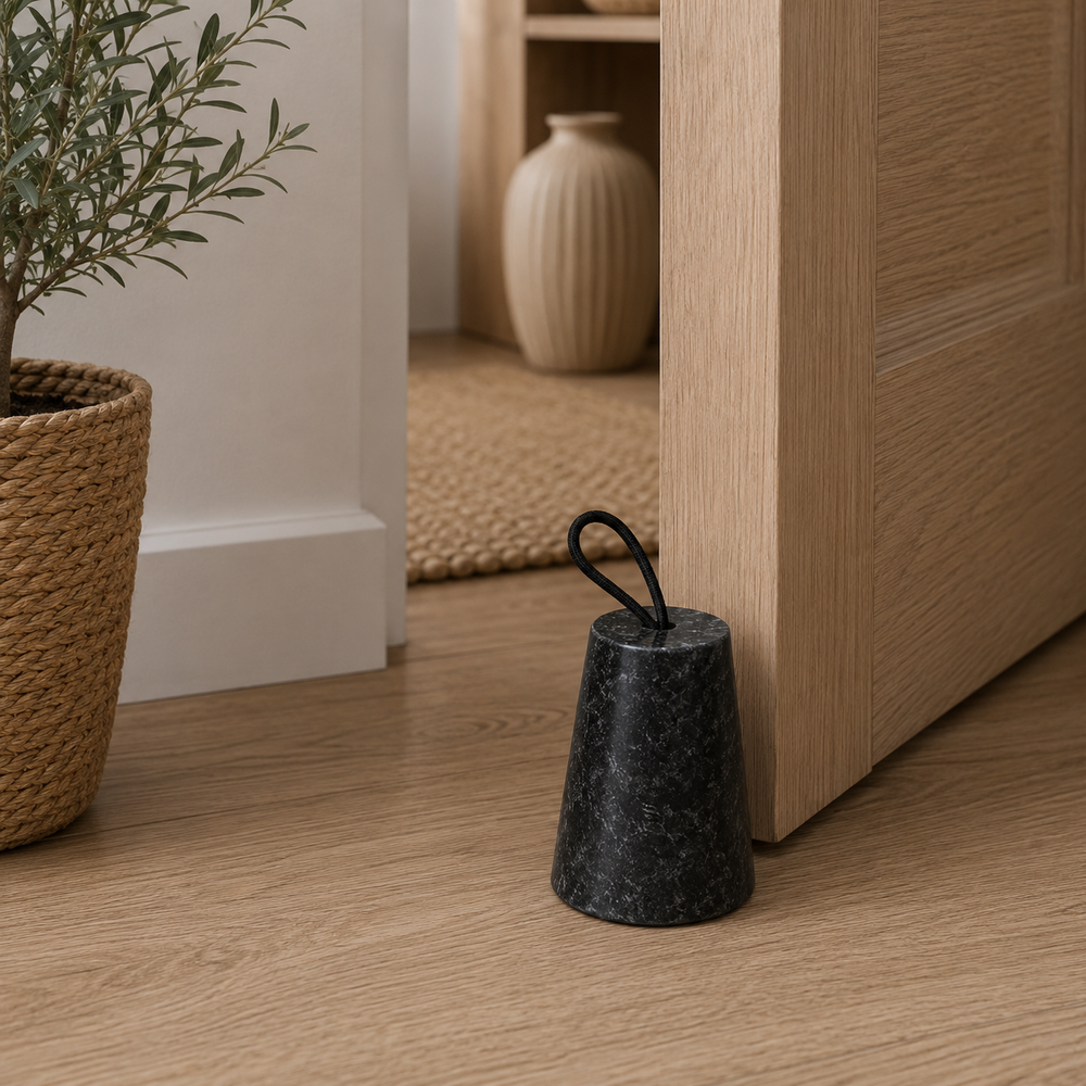 black marble door stop